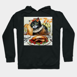 Thanksgiving Celebrations Cat Hoodie